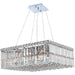 Cascade Polished Chrome Clear Crystal 12 Light Chandelier - Chandeliers