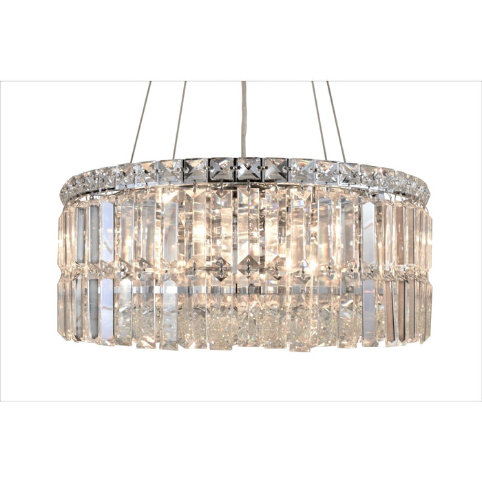 Cascade Polished Chrome Clear Crystal 12 Light Chandelier - Chandeliers