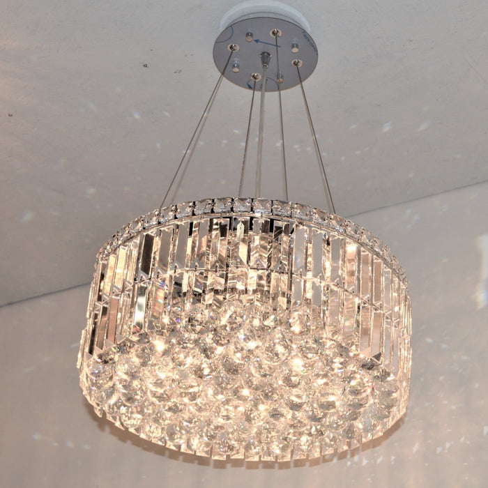 Cascade Polished Chrome Clear Crystal 12 Light Chandelier - Chandeliers
