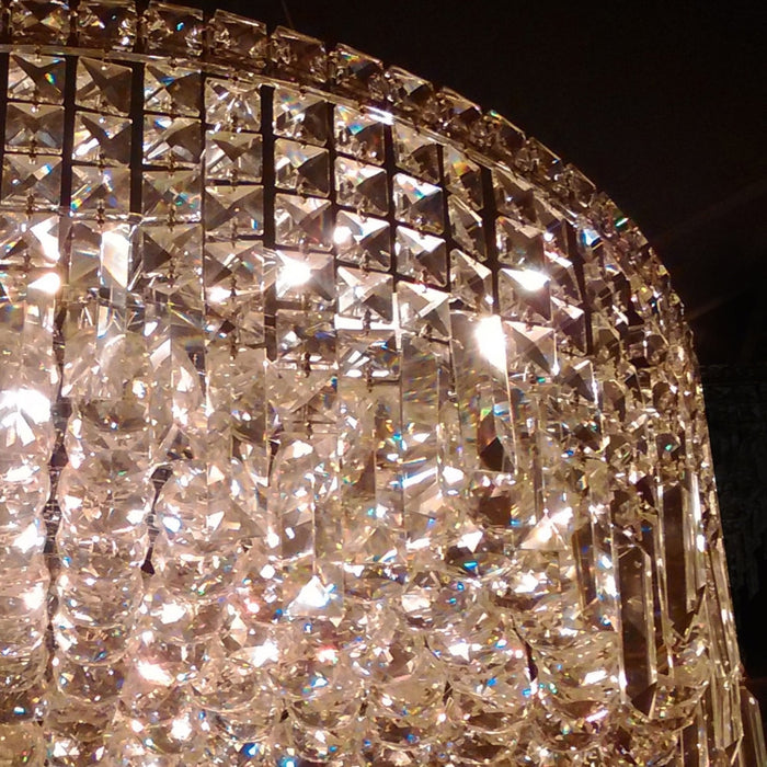 Cascade Polished Chrome Clear Crystal 12 Light Chandelier - Chandeliers