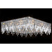 Cascade Polished Chrome Clear Crystal 12 Light Flushmount - Flushmounts