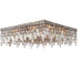 Cascade Polished Chrome Clear Crystal 12 Light Flushmount - Flushmounts