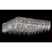 Cascade Polished Chrome Clear Crystal 13 Light Flushmount - Flushmounts