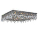 Cascade Polished Chrome Clear Crystal 13 Light Flushmount - Flushmounts