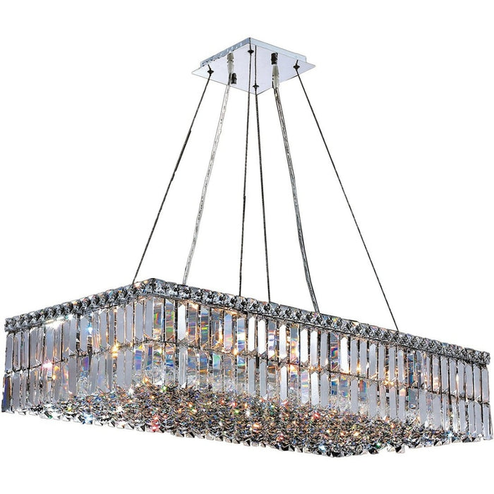 Cascade Polished Chrome Clear Crystal 16 Light Chandelier - Chandeliers