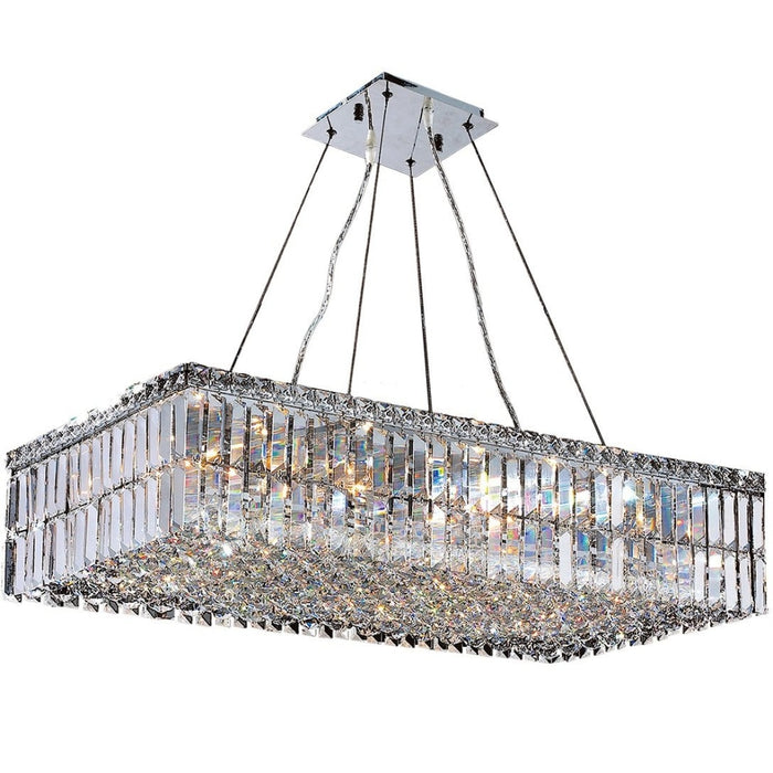 Cascade Polished Chrome Clear Crystal 16 Light Chandelier - Chandeliers