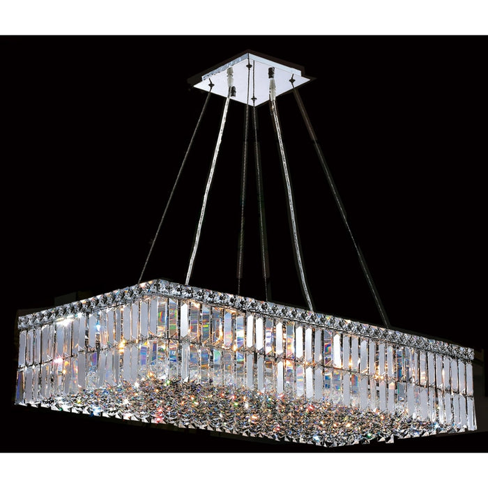 Cascade Polished Chrome Clear Crystal 16 Light Chandelier - Chandeliers