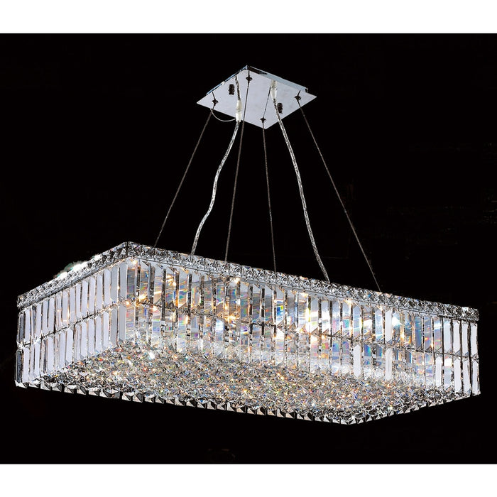 Cascade Polished Chrome Clear Crystal 16 Light Chandelier - Chandeliers