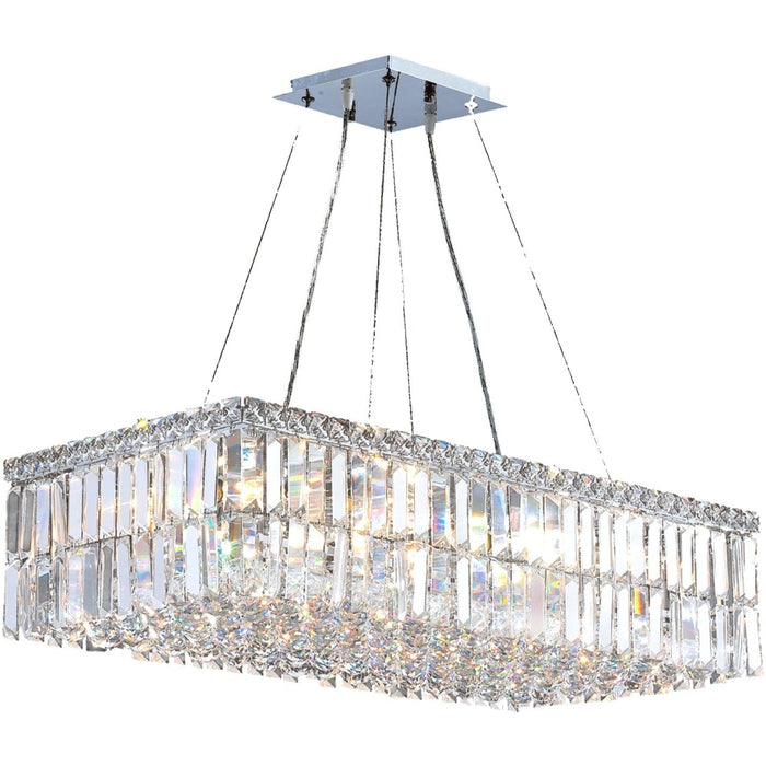 Cascade Polished Chrome Clear Crystal 16 Light Chandelier - Chandeliers
