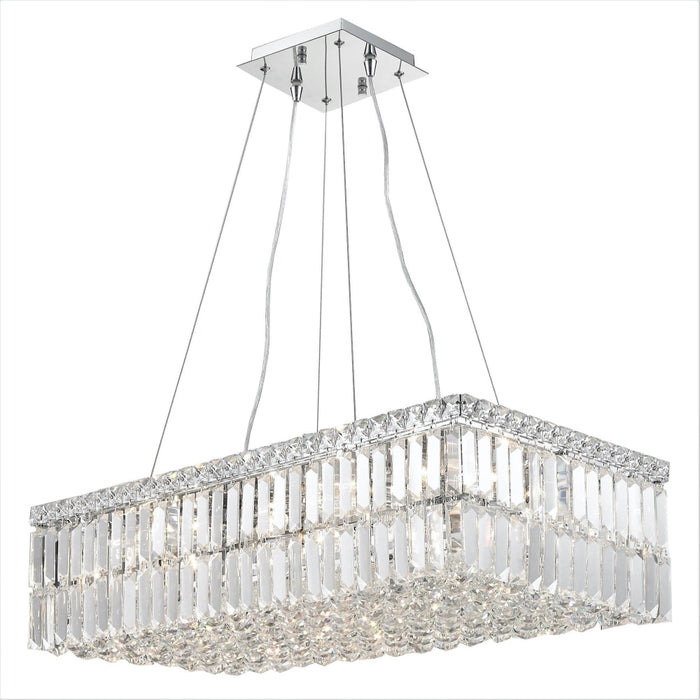 Cascade Polished Chrome Clear Crystal 16 Light Chandelier - Chandeliers
