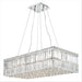 Cascade Polished Chrome Clear Crystal 16 Light Chandelier - Chandeliers