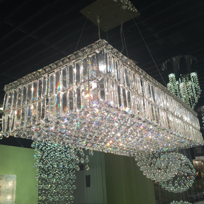 Cascade Polished Chrome Clear Crystal 16 Light Chandelier - Chandeliers
