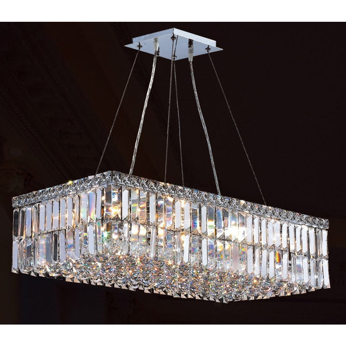 Cascade Polished Chrome Clear Crystal 16 Light Chandelier - Chandeliers