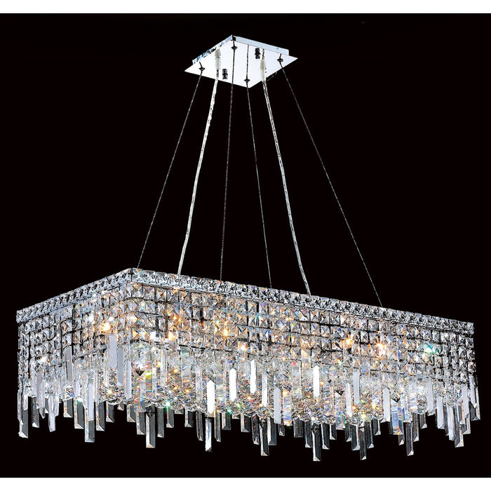 Cascade Polished Chrome Clear Crystal 16 Light Chandelier - Chandeliers