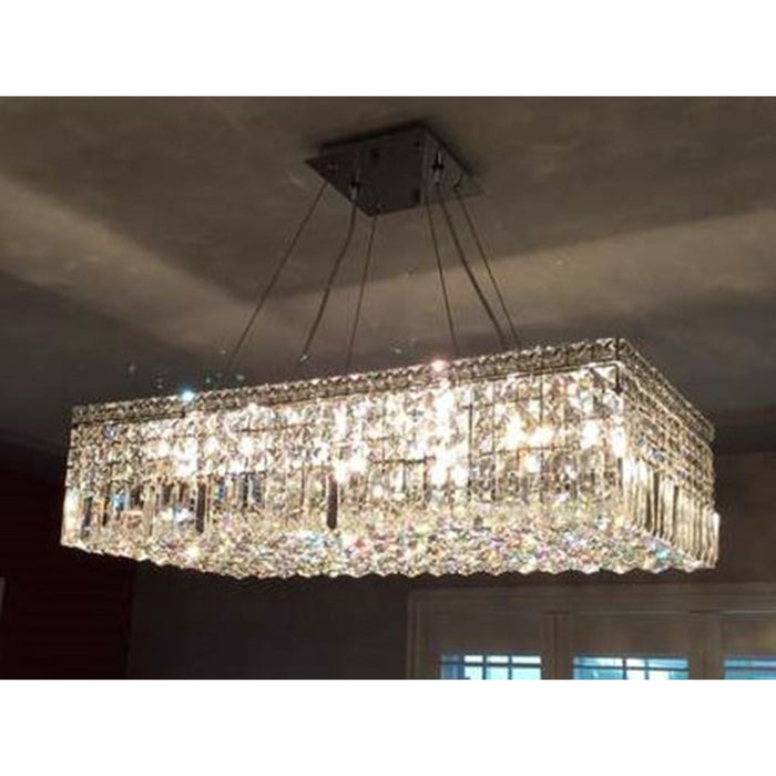Cascade Polished Chrome Clear Crystal 16 Light Chandelier - Chandeliers
