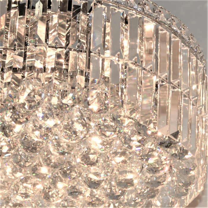Cascade Polished Chrome Clear Crystal 18 Light Chandelier - Chandeliers
