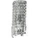 Cascade Polished Chrome Clear Crystal 2 Light Wall Sconce - Wall Sconces