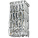 Cascade Polished Chrome Clear Crystal 2 Light Wall Sconce - Wall Sconces