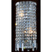 Cascade Polished Chrome Clear Crystal 2 Light Wall Sconce - Wall Sconces