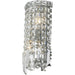 Cascade Polished Chrome Clear Crystal 2 Light Wall Sconce - Wall Sconces