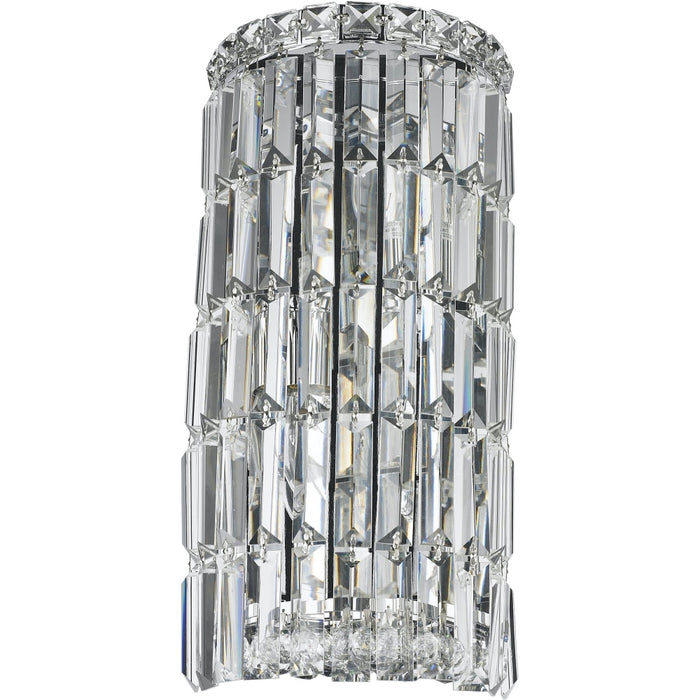 Cascade Polished Chrome Clear Crystal 2 Light Wall Sconce - Wall Sconces
