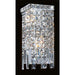 Cascade Polished Chrome Clear Crystal 2 Light Wall Sconce - Wall Sconces