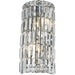 Cascade Polished Chrome Clear Crystal 2 Light Wall Sconce - Wall Sconces