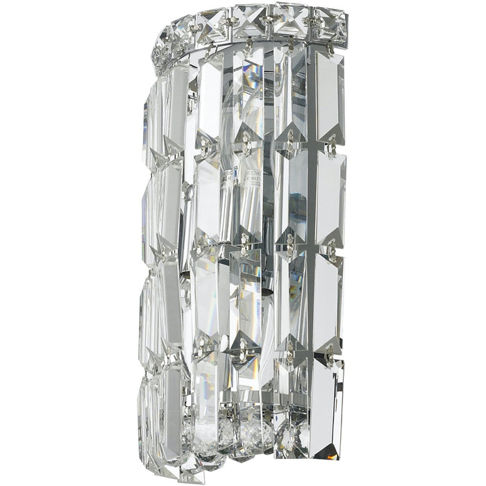 Cascade Polished Chrome Clear Crystal 2 Light Wall Sconce - Wall Sconces