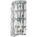 Cascade Polished Chrome Clear Crystal 2 Light Wall Sconce - Wall Sconces