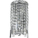 Cascade Polished Chrome Clear Crystal 2 Light Wall Sconce - Wall Sconces