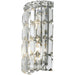 Cascade Polished Chrome Clear Crystal 2 Light Wall Sconce - Wall Sconces