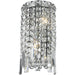 Cascade Polished Chrome Clear Crystal 2 Light Wall Sconce - Wall Sconces