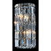 Cascade Polished Chrome Clear Crystal 2 Light Wall Sconce - Wall Sconces
