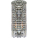 Cascade Polished Chrome Clear Crystal 2 Light Wall Sconce - Wall Sconces