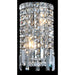 Cascade Polished Chrome Clear Crystal 2 Light Wall Sconce - Wall Sconces