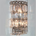 Cascade Polished Chrome Clear Crystal 2 Light Wall Sconce - Wall Sconces