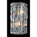 Cascade Polished Chrome Clear Crystal 2 Light Wall Sconce - Wall Sconces