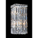 Cascade Polished Chrome Clear Crystal 2 Light Wall Sconce - Wall Sconces