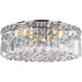 Cascade Polished Chrome Clear Crystal 4 Light Flushmount - Flushmounts