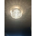 Cascade Polished Chrome Clear Crystal 4 Light Flushmount - Flushmounts