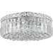 Cascade Polished Chrome Clear Crystal 4 Light Flushmount - Flushmounts