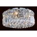Cascade Polished Chrome Clear Crystal 4 Light Flushmount - Flushmounts