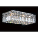 Cascade Polished Chrome Clear Crystal 4 Light Flushmount - Flushmounts