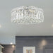 Cascade Polished Chrome Clear Crystal 4 Light Flushmount - Flushmounts