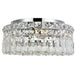 Cascade Polished Chrome Clear Crystal 4 Light Flushmount - Flushmounts