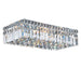 Cascade Polished Chrome Clear Crystal 4 Light Flushmount - Flushmounts
