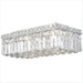 Cascade Polished Chrome Clear Crystal 4 Light Flushmount - Flushmounts