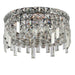 Cascade Polished Chrome Clear Crystal 4 Light Flushmount - Flushmounts