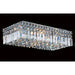 Cascade Polished Chrome Clear Crystal 4 Light Flushmount - Flushmounts