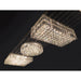 Cascade Polished Chrome Clear Crystal 4 Light Flushmount - Flushmounts